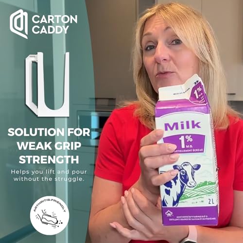Carton Caddy XL Half Gallon Milk Carton Holder with Handle, Juice Box, Soda Bottle and Milk Half Gallon Holder with Handle, Rust Free, Dishwasher Safe, Reusable, Easy to Clean, Ergonomic (2 Pack) - size: 2 Pack