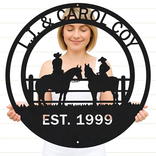 Personalized Horse Barn Name Plate – Custom Metal Wall Sign for Stables, Equestrian Centers or Riding Academies, Outdoor Farm Decor - color: Horse Sign #23
