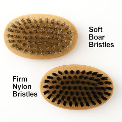 Goat Grooming Brushes, Soft Bristle and Firm Nylon Set, 2 Pack