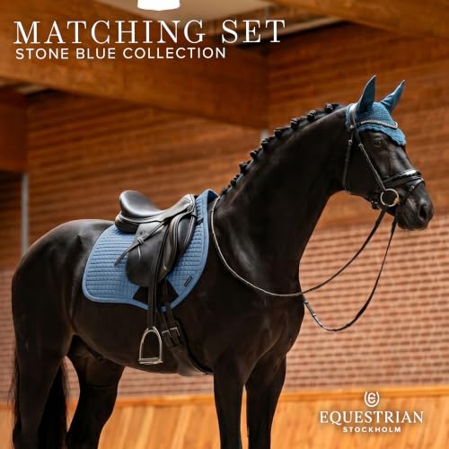Equestrian Stockholm Close Contact Horse Saddle Pad for Jumping - color: Stone Blue