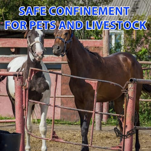 Gate Chain Lock with Carabiners Barn Chain Link 20'' Black Gate Latches for Outdoor Fences Dog Cage Lock Backyard Chain Lock Stall Supplies 2 Pack - size: 20'' 2Pack