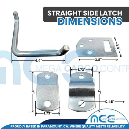 Pack 4 Security Gate Latch for Utility Sides – Durable Steel - color: 4 Pack