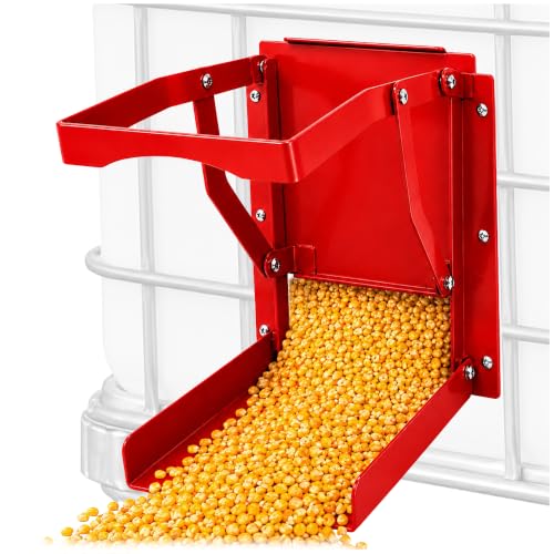 9x9 Inch Sliding Grain Gate with Detachable Chute, Heavy Duty Leak Proof Slide Gate Kit for IBC Tote, Grain Bin, Hopper & Farm Feed Storage Applications