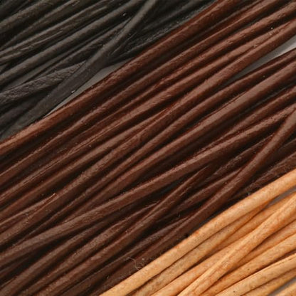 The Beadsmith Leather Cord – Black, Brown & Natural Mix – 1mm Diameter – 24 Feet Per Card – Indian Leather Thong for Braiding, Beading, Necklaces, Fine Lacing, Hair Accessories & DIY Jewelry Making - size: 1mm, style: Black, Brown & Natural – 24 Feet Per