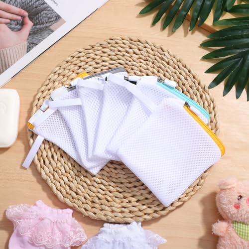 6Pcs Mesh Laundry Bags for Delicates with Zipper Small Washing Machine Laundry Bags Organizer for Travel Lingerie Bra Socks Foldable Lightweight Storage Net