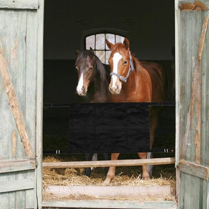 Horse Stall Gate - Aisle Guard Barrier | Adjustable Straps Door, Stable Pasture Partition, Equestrian Center Restraint, Riding Show Venues, Boarding Facilities, Heavy Duty Safety Mesh