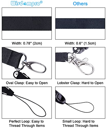 Wisdompro Office Lanyard, 5 Pack 23 inch Neck Strap Lanyards - Black - color: 5pack Black