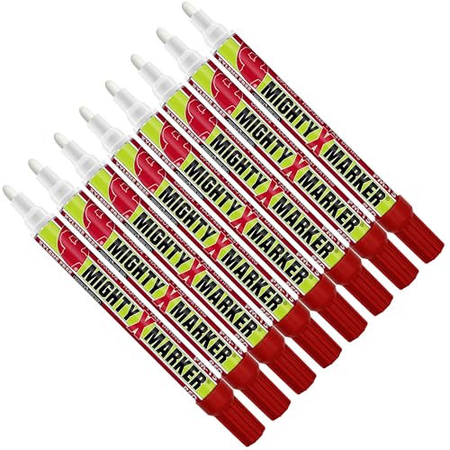 PM-15, Eco-Friendly Paint Marker, Alcohol-Based & Xylene-Free, Waterproof & Permanent, 10ml, 2.3mm Tip, 8 Bonus Tips, Made in USA, Red 8 Pack - color: Red