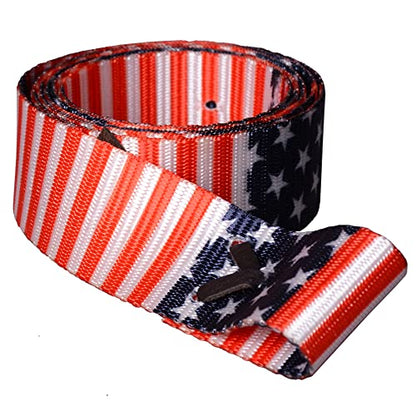 HILASON Nylon Tie Strap 6 Feet Horse Cinch Western Saddle - color: US Flag