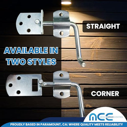 Mega Cargo Control 8 - Pack Straight Side Gate, Latch Set for Utility Trailer, Stake Body Gates, Sheds, Wood, Trucks, & Trailers - size: 8 - Pack