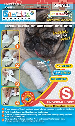 Pawflex Bandages Universal Joint Bandages for Pets (Pack of 4) Small - size: Small
