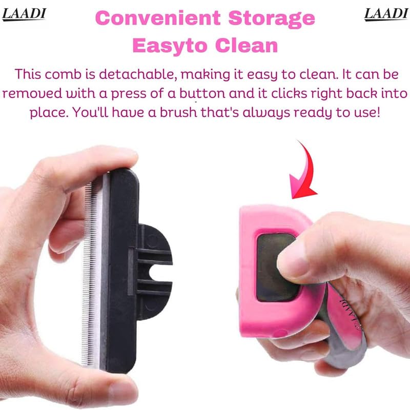 Laadi Deshedding Tool - Reduces Shedding by Up to 95% for Pets' Grooming - Suitable for Dogs, Cats, Horses, and Rabbits
