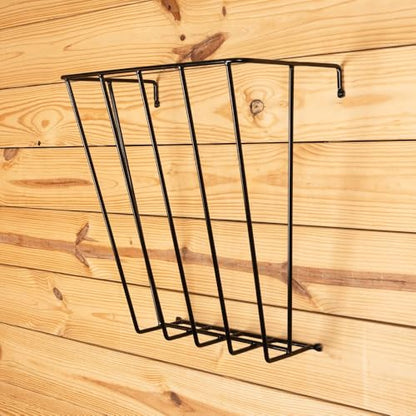 Schneiders Easy-Up Standard Hay Rack for Horses | Heavy-Duty Wall-Mounted Feeder | Holds 2-3 Flakes | Space-Saving Stable & Barn Hay Storage | Color Black