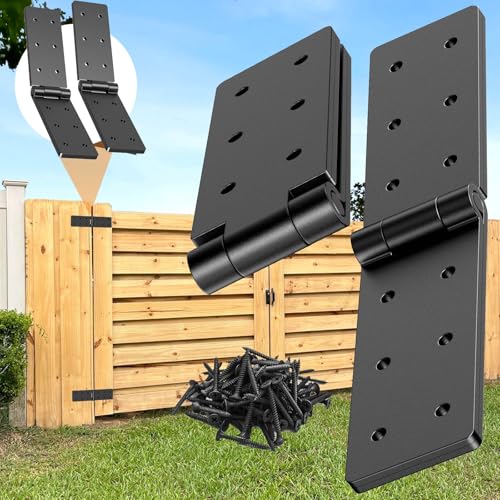 Fence Gate Hinge Heavy Duty 2Pack 270Degree Barn Door Hardware Kit