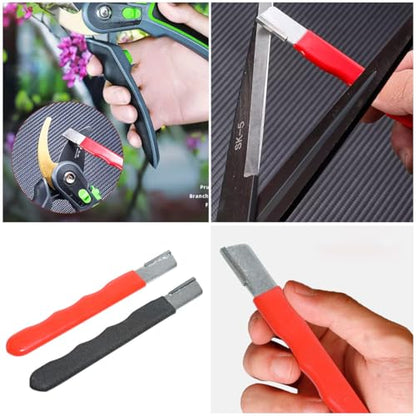 4 Pack Pruning Shears Blade Sharpener Mini Portable Quick Edge Sharpening Carbide Knife Sharpeners for Garden Tool Trimming Knives Cutter Scissor Axe Clipper Pruners Kitchen Garage Outdoor