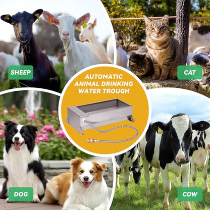 Automatic Livestock Water Trough Large Capacity Outdoor 2 Gallon - size: 2 Gallons