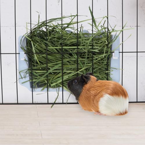 Hypeety Rabbit Hay Feeder Automatic Hay Rack for Guinea Pigs, Blue - color: Blue, size: 1pc