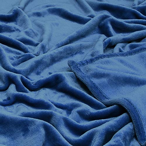 Catalonia Wearable Blanket with Sleeves for Women & Men, Fleece Wrap Throw - color: Navy