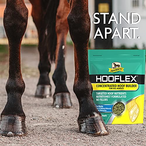 Absorbine Hooflex Horse Hoof Builder Supplement, 11 lb / 90 Days | Pellets, Nutritionist Formulated, Farrier Approved, Purified Biotin, Prebiotics, Chelated Minerals, No Fillers