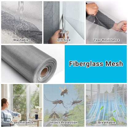 Magnetic RV Window Screen, Max 36 x 56" + Corner & Wind Clips for 2 Windows - size: 1 Pack