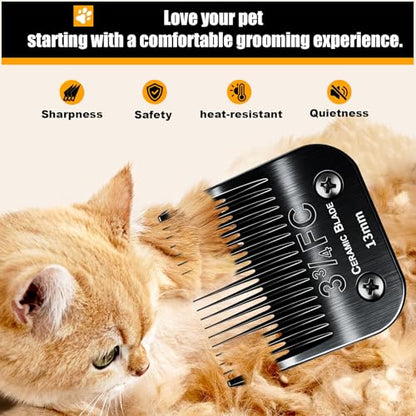 Dog Grooming Clipper Blades Replacement Compatible with Andis Dog Clipper - size: Black(3FC+4FC+5FC+7FC)