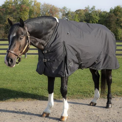 Country Pride Glacier 600D Rip-Stop Midweight Turnout Blanket, Waterproof Breathable Horse Blanket, 200g Insulation, Shoulder Gussets, Adjustable Leg Straps, Dual Surcingles, Storm Flap (70) - size: 70