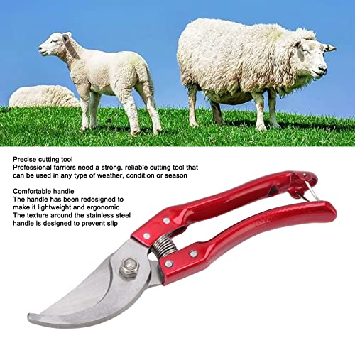 Goat Hoof Trimmer with Anti-Slip Grip, 8.5in Red - color: Red