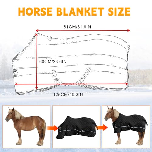 48in Pony/Mini Horse/Foal/Miniature Horse Blanket, 200g