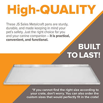Metal Dog Crate & Kennel Replacement Tray/Pan, Galvanized, 46x28 in | Chew-proof, crack-proof, rust-resistant. Fits Most Standard 48 in Crates. - color: Galvanized, size: 46.5"L x 27.5"W x 1.0"H