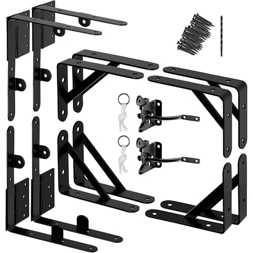Gate Corner Brace Kit, Adjustable Anti-Sag Hardware for Wooden Gates