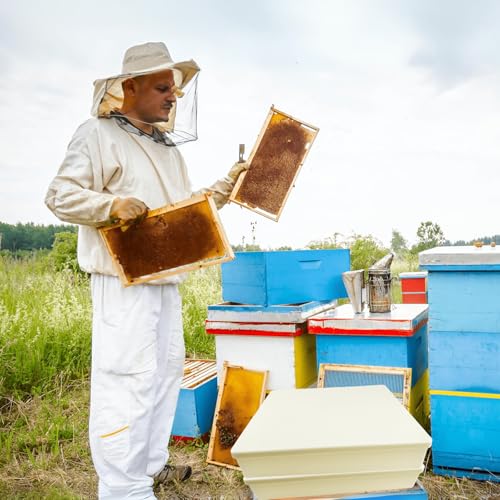 KAGZ Hive Top Bee Feeder for 10 Frame Beehive, 1.5 Gallons (6L) Bee Feeders for Hives with Anti-Drowning Sponge Rings, Bee Hive Feeder Beekeeping Supplies