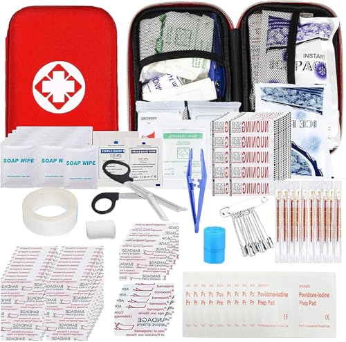 First Aid Kit 277PCS Car Home Camping Essentials Red Emergency Kit YIDERBO - color: Red