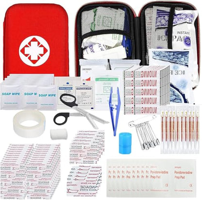 First Aid Kit 277PCS Car Home Camping Essentials Red Emergency Kit YIDERBO - color: Red