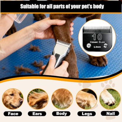 Dog Grooming Clipper Blades Replacement Compatible with Andis Dog Clippers - size: Black(10)