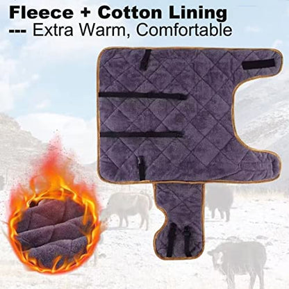 Calf Blanket with Fleece Lining, Calves Warm Clothes Calf Saver Coat, Sheep Goat Blanket, for Keep Cows Goats Sheeps Warmming, Thickened Belly Protection 1Pcs