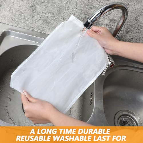 4 Pack Nut Milk Bag 12 x 8 Inch Nut Bag Strainer Reusable Nylon Cloth