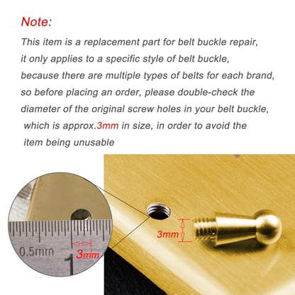 Myya DIY Belt Buckle Screws Hook Replacement for Repair Belts Handbag Accessories - color: Silver
