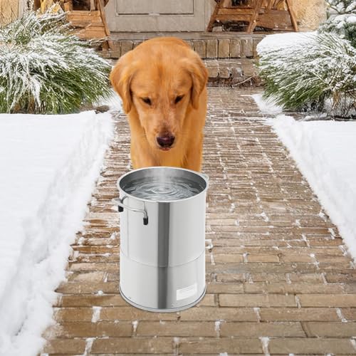 Dog Heated Water Bucket, 11L Heated Water Barrel for Dogs
