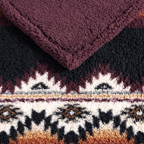 Wrangler - Blanket, Super Soft Bedding with Sherpa Reverse, Yellowstone Inspired Throw Blanket for Couch or Bed (Mountain Fog Brown, 50" x 70") - color: Mountain Fog Brown