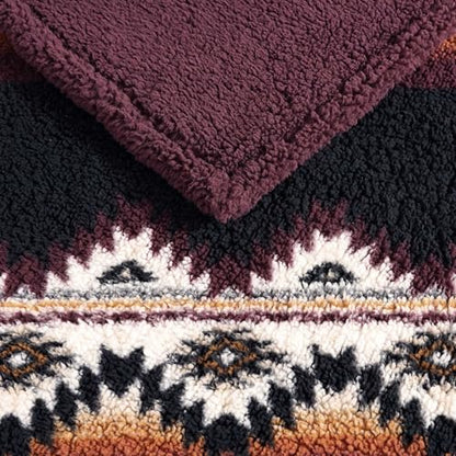 Wrangler - Blanket, Super Soft Bedding with Sherpa Reverse, Yellowstone Inspired Throw Blanket for Couch or Bed (Mountain Fog Brown, 50" x 70") - color: Mountain Fog Brown