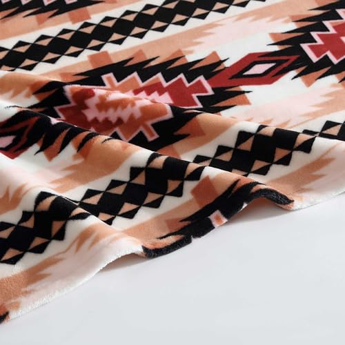 Wrangler - Soft Plush Throw Blanket for Bed & Couch, 50x70 - color: Plains Creek Pink, size: 50" x 70"