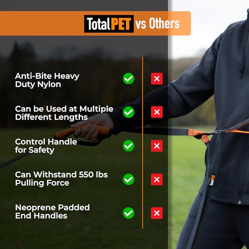 30ft Long Leash for Dogs - Long Line Dog Leash for Training Recall/Commands at Distance - Nylon, Heavy Duty - Ideal for Large & Small Breeds - size: 30ft