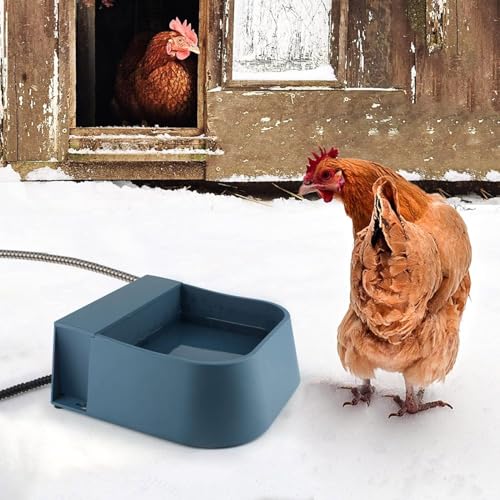 NAMSAN Automatic Water Dispenser for Dogs, Heated Watering Trough Outdoor Cat Feeder, Water Bowl Dispenser Heater for Small to Large Pets, Wild Animals, Bird Bath Dish Water Auto-Fill