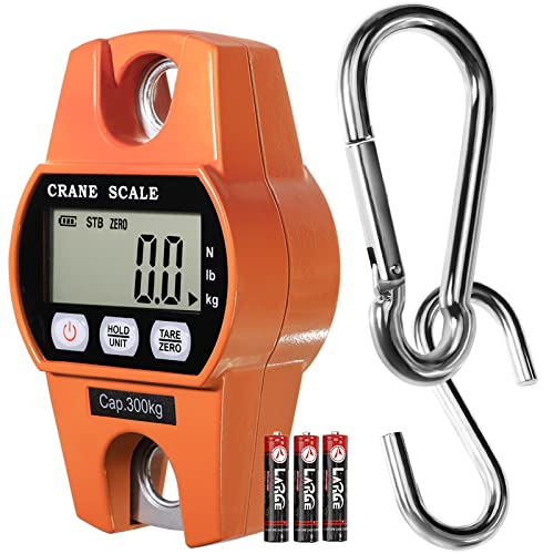 GRAM PRES Digital Hanging Scale 660 Lb 300 Kg - color: Orange
