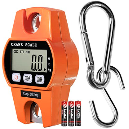 GRAM PRES Digital Hanging Scale 660 Lb 300 Kg - color: Orange