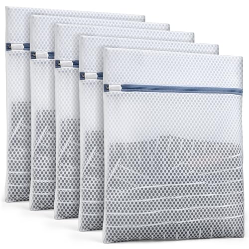 Heavy-Duty Honeycomb Mesh Laundry Bags 5-Pack (16x20 Inch) | Delicates Protector for Lingerie & Baby Clothes - size: L5