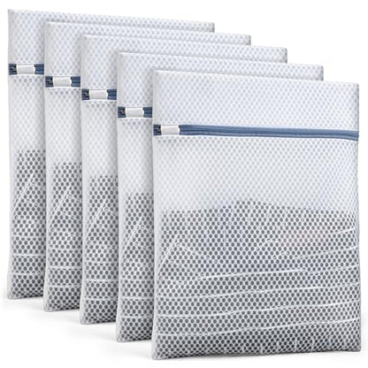Heavy-Duty Honeycomb Mesh Laundry Bags 5-Pack (16x20 Inch) | Delicates Protector for Lingerie & Baby Clothes - size: L5