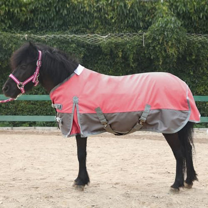 1200D Mini Horse/Pony Blanket 0g No-Fill Waterproof Turnout Sheet | 1200D Ripstop Outer, Waterproof Breathable Shell, Smooth Lining, Keep Dry in Rain/Mud, Fits Foals/Weanlings/Yearlings/Donkeys - color: Pink, size: 45"