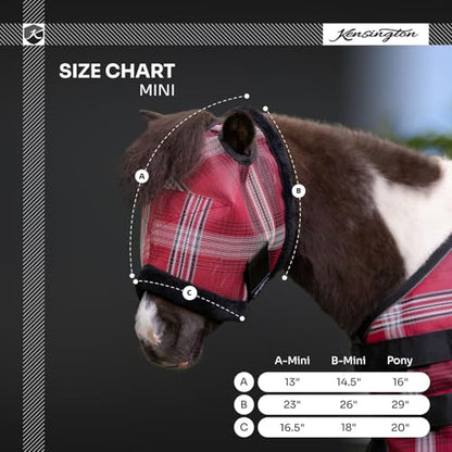 Mini Fly Mask with Fleece Trim & Dual Ear Openings 73% UV - color: 165 - Merlot, size: A-Small
