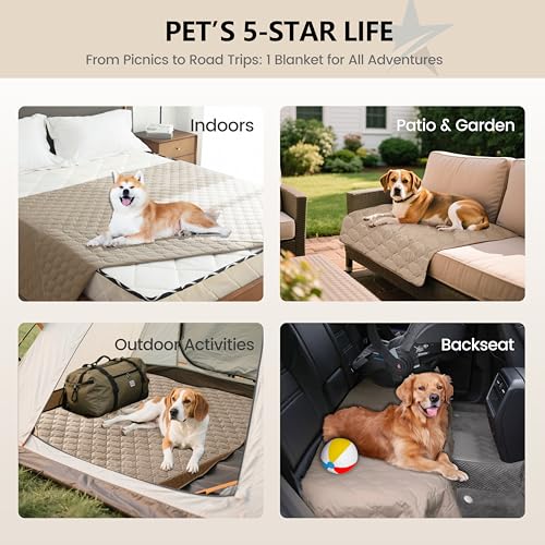 gogobunny Waterproof Armchair Covers for Pets, Anti Hair and Easy Care - color: Dark Beige, size: 30x30 Inch (Pack of 1)